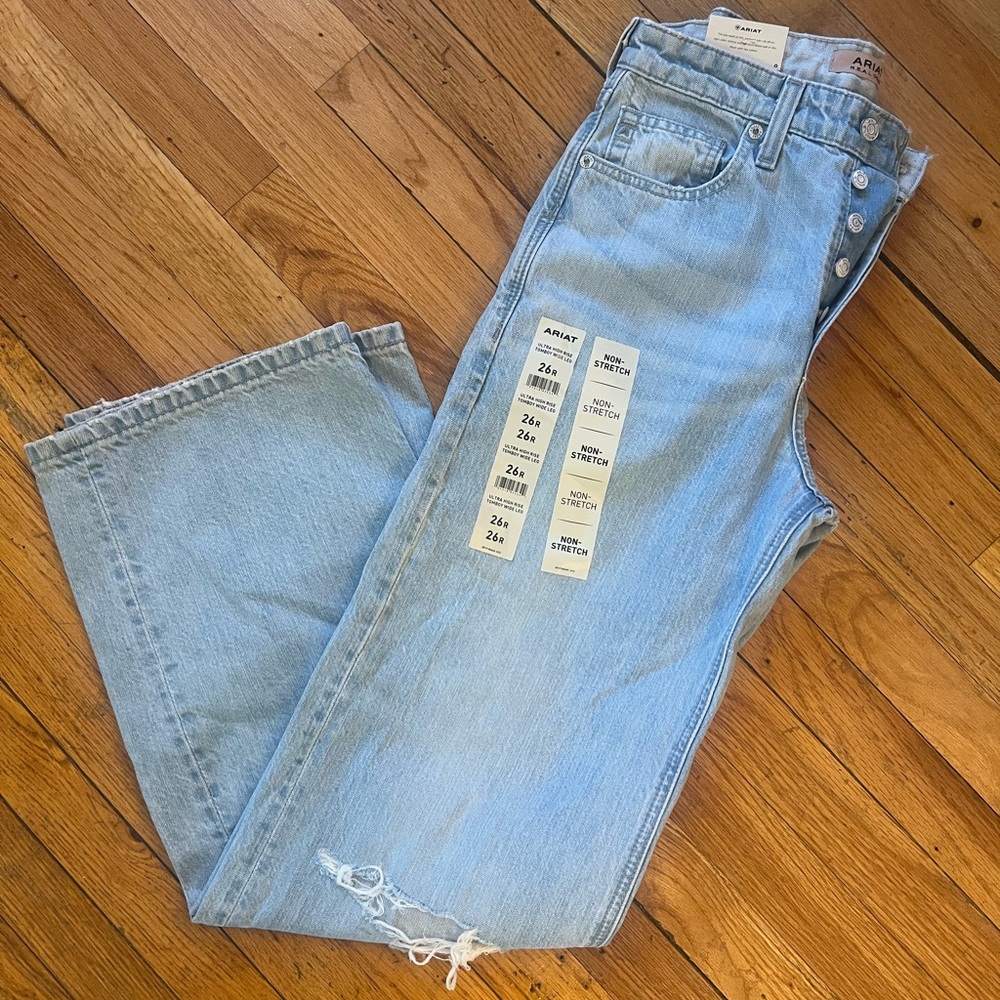Ariat Light Blue Women's Tomboy Wide Leg Jeans